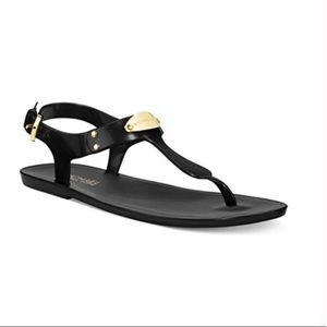 michael kors black jelly thong sandals